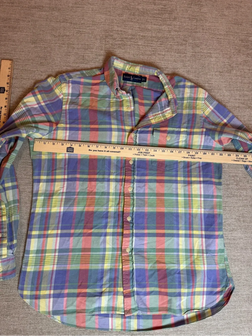 Ralph Lauren 90'sPastel Plaid Button-Down Shirt in Blue, Green, Pink, Yellow